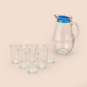 Paşabahçe 1850 ml Şeffaf Mavi Bistro Su Seti