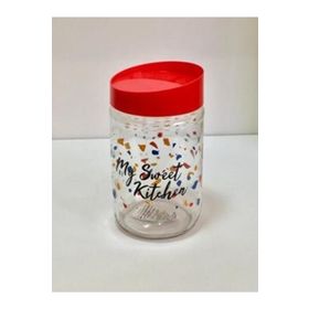Paşabahçe 185166 Desenli Cam Kırmızı Kapaklı 660 cc Kavanoz