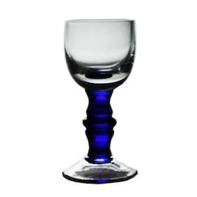 Paşabahçe 21196 El İmalatı Mavi Kristal Mini Likör Kadehi