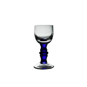 Paşabahçe 21196 El İmalatı Mavi Kristal Mini Likör Kadehi