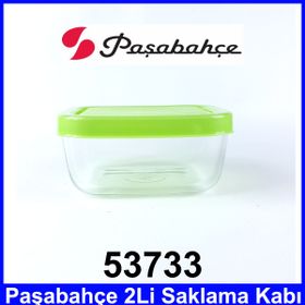 Paşabahçe 2'li Yeşil Kapaklı Saklama Kabı
