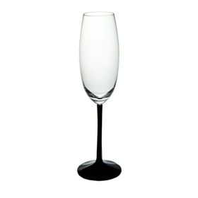Paşabahçe 31752 El İmalatı Kristal Siyah Ayaklı Şampanya Kadehi