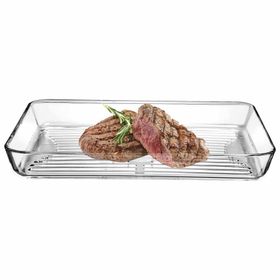 Paşabahçe 3800 cc Izgaralı Grill Tepsi Dikdörtgen Borcam