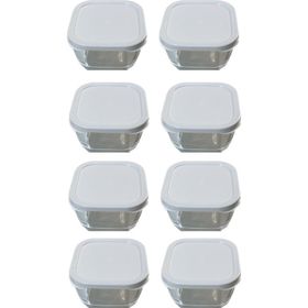 Paşabahçe 420 cc 2'li Snowbox Beyaz Plastik Kapaklı Saklama Kabı
