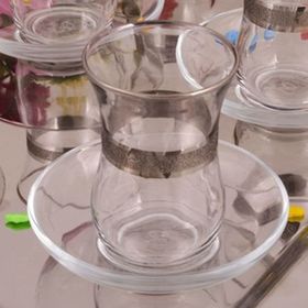 Paşabahçe 42021 Krikle Platin 6'lı Çay Bardağı