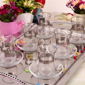 Paşabahçe 42021 Krikle Platin 6'lı Çay Bardağı