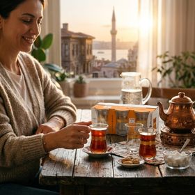 Paşabahçe 42021 Yaldızlı 6'lı Çay Bardağı