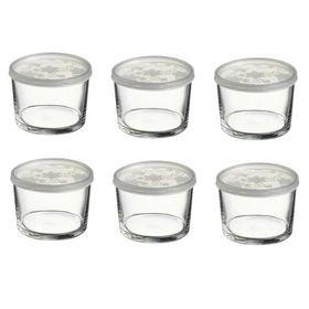 Paşabahçe 42230 6'lı Plastık Kapaklı Cam Saklama Kabı