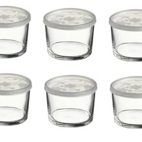 Paşabahçe 42230 6'lı Plastık Kapaklı Cam Saklama Kabı
