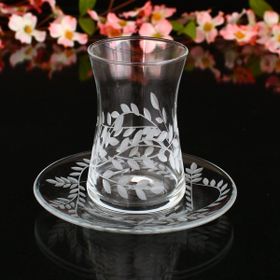 Paşabahçe 42361 Kırmızı Yaldız 6 Adet Çay Bardağı