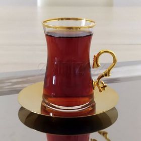 Paşabahçe 42361 Kulplu 6 Kişilik Çelik Tabaklı Çay Takımı