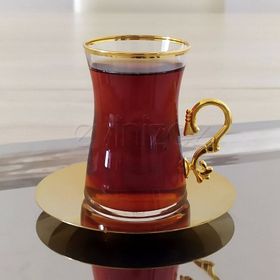 Paşabahçe 42361 Kulplu 6 Kişilik Çelik Tabaklı Çay Takımı