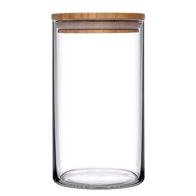 Paşabahçe 43463 Bamboo 1.48 L Ahşap Kapaklı Cam Kavanoz