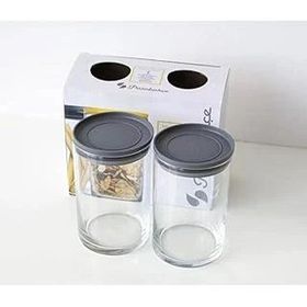 Paşabahçe 43736 Vakumlu Cam Kavanoz Cam 2'li 730 cc Gri Erzak Saklama Kabı
