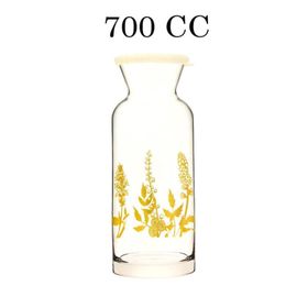 Paşabahçe 43814 Blossom Cam 700 cc Desenli Başucu Sürahisi Karaf 20 cm Su Şişesi