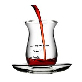Paşabahçe 4'lü Çayımın Demi Çay Seti