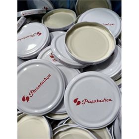 Paşabahçe 50 Adet Metal Beyaz Silikonlu Konserve Kavanoz Kapağı