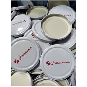 Paşabahçe 50 Adet Metal Beyaz Silikonlu Konserve Kavanoz Kapağı