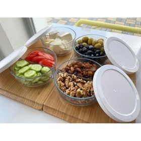 Paşabahçe 530683 Polar İki Bölmeli 4 Adet Beyaz Kapaklı Saklama Kabı