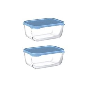 Paşabahçe 53733 2'li Mavi Kapaklı Snowbox Saklama Kabı