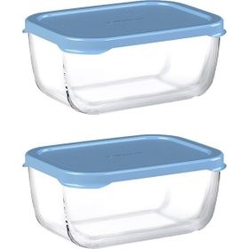 Paşabahçe 53733 2'li Mavi Kapaklı Snowbox Saklama Kabı