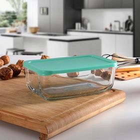 Paşabahçe 53743 4'lü 1200 Plastik Kapaklı Cam Saklama Kabı