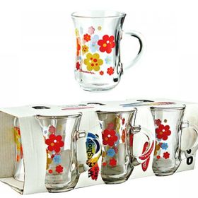 Paşabahçe 55411 6'lı Kulplu Çay Bardağı