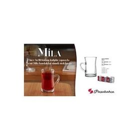 Paşabahçe 55613 Mila Kulplu Büyük 150 cc 3'lü Çay Bardağı