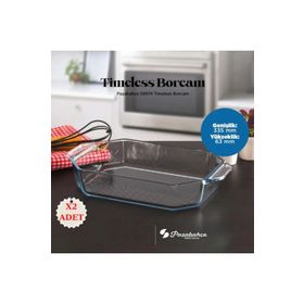 Paşabahçe 59974 Borcam Dikdörtgen Kulplu Tepsi
