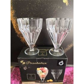 Paşabahçe 68136 2'li Pleats Crystalline Dondurmalık Sunumluk