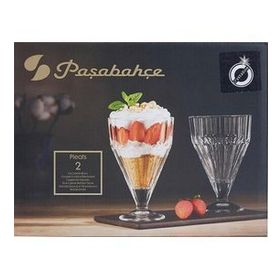 Paşabahçe 68136 2'li Pleats Crystalline Dondurmalık Sunumluk