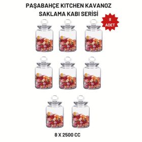 Paşabahçe 8 Adet Kitchen 2500 cc Kavanoz