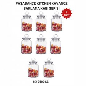 Paşabahçe 8 Adet Kitchen 2500 cc Kavanoz