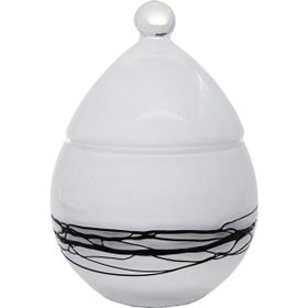 Paşabahçe 90278 El İmalatı Kristal Beyaz Dekorlu Şekerlik