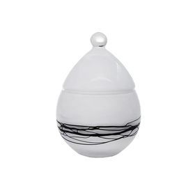 Paşabahçe 90278 El İmalatı Kristal Beyaz Dekorlu Şekerlik