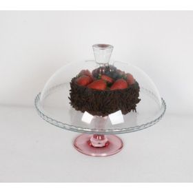 Paşabahçe 95200 Pembe 32 cm Ayaklı Servis Tabağı
