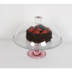 Paşabahçe 95200 Pembe 32 cm Ayaklı Servis Tabağı
