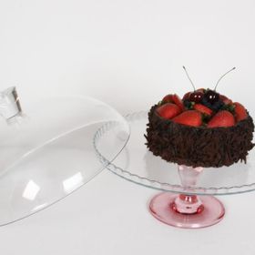 Paşabahçe 95200 Pembe 32 cm Ayaklı Servis Tabağı