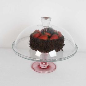 Paşabahçe 95200 Pembe 32 cm Ayaklı Servis Tabağı