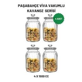 Paşabahçe 96394 4'lü 1500 cc Viva Cam Kavanoz