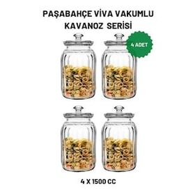 Paşabahçe 96394 4'lü 1500 cc Viva Cam Kavanoz
