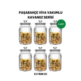 Paşabahçe 96394 6'lı Viva Vakumlu Cam Kavanoz Seti