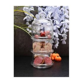 Paşabahçe 96815 Villa Patisserie 3 Katlı Cam Kurabiyelik