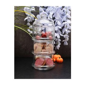Paşabahçe 96815 Villa Patisserie 3 Katlı Cam Kurabiyelik