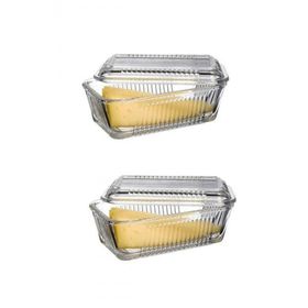 Paşabahçe 97711frigo 2'li Kapaklı Kahvaltılık Tereyağlık Peynirlik