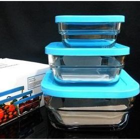 Paşabahçe 97826 3'lü Gourmet Saklama Kabı