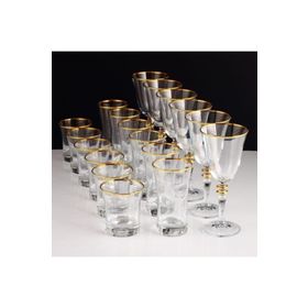Paşabahçe Altın Kristal 18 Parça Sofra Takımı