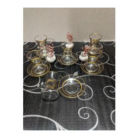 Paşabahçe Altın Yaldızlı Optikli 6'lı 120 cc Çay Bardak Takımı