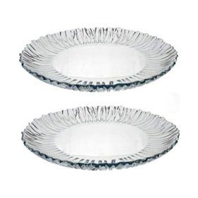 Paşabahçe Cam Aurora 31.5 cm 2'li Şeffaf Servis Tabağı