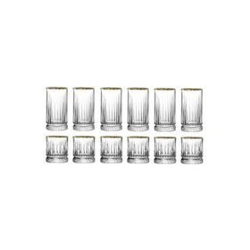 Paşabahçe Elysia Golden Touch Meşrubat 280 CC 210 CC 12 Parça Su Bardağı